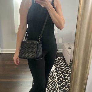 Michael kors black studded crossbody